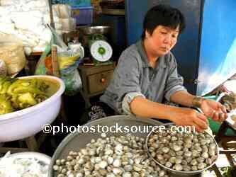 Woman Selling Clams