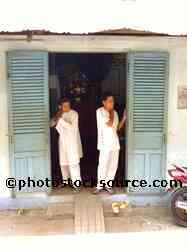 Cao Dai Temple Monks