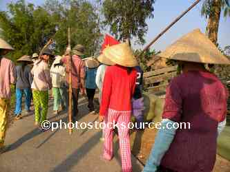 Workers Walking on Path