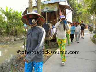 Workers Walking on Path